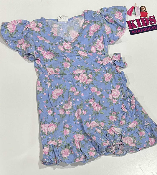 Cotton On Dress With Pink Flower Pattern Size 4