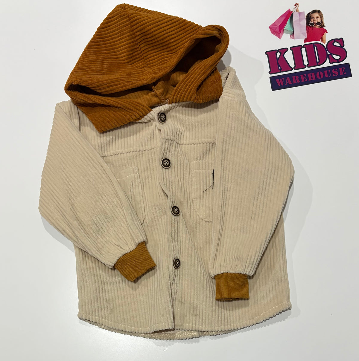 Mini Maxwell Cream, Brown Jacket Size 6
