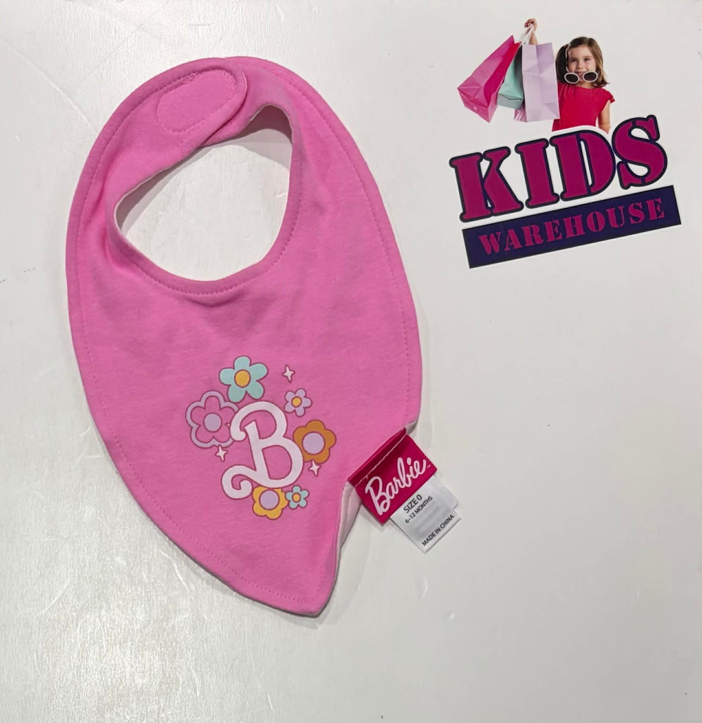 Barbie Pink Bib Size 0 (6-12 Months)