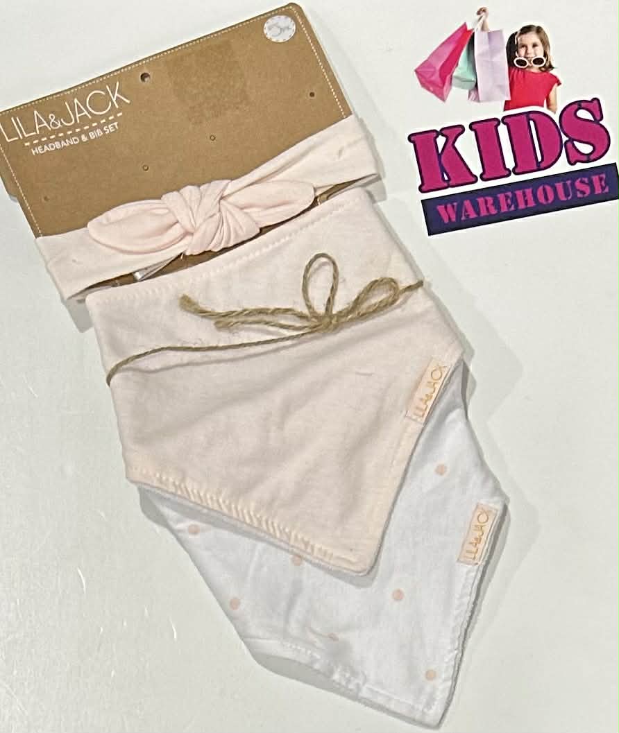 NEW Lila&Jack Headband & Bib Set