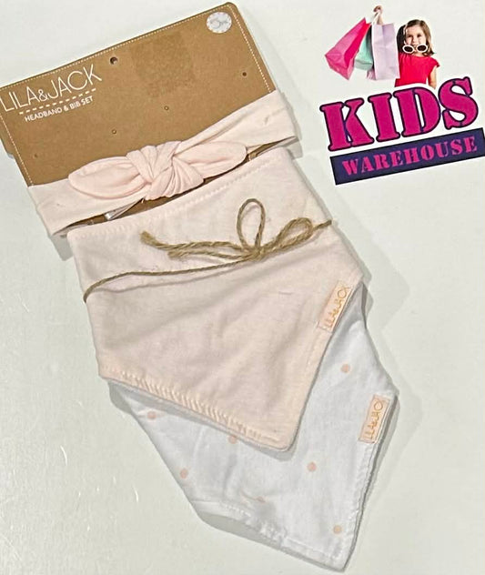 NEW Lila&Jack Headband & Bib Set