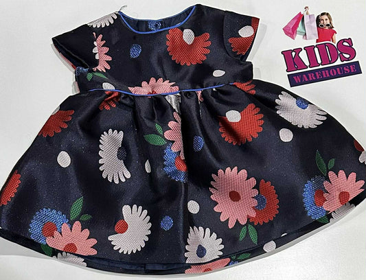 Jasper Conran Black Dress With Flower Pattern Size 00