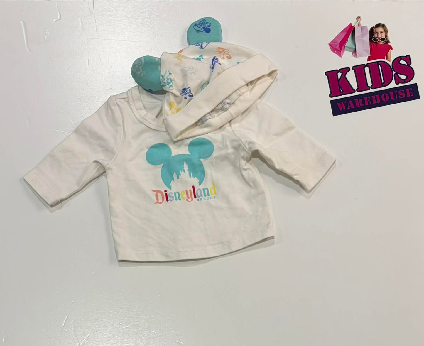 Disneyland White & Blue Top With Beanie Size 0000