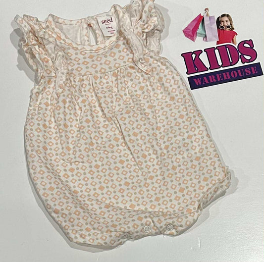 Seed Heritage White & Pink Bodysuit Size 0000