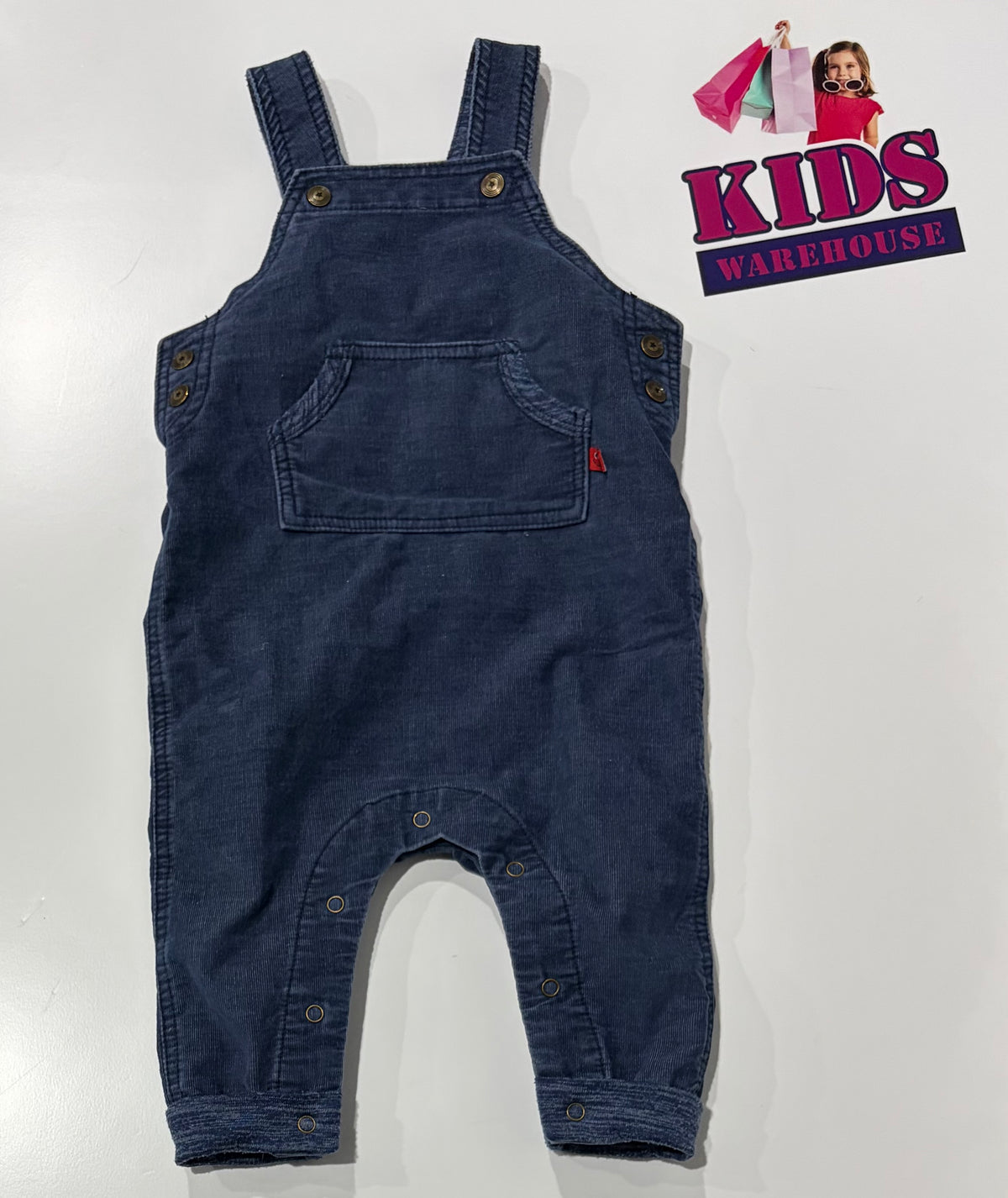 Jack & Milly Blue Corduroy Overalls Size 0