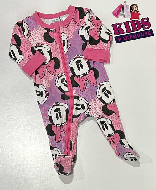 Disney Pink Jumpsuit With Minnie Mouse Pattern Size 0000