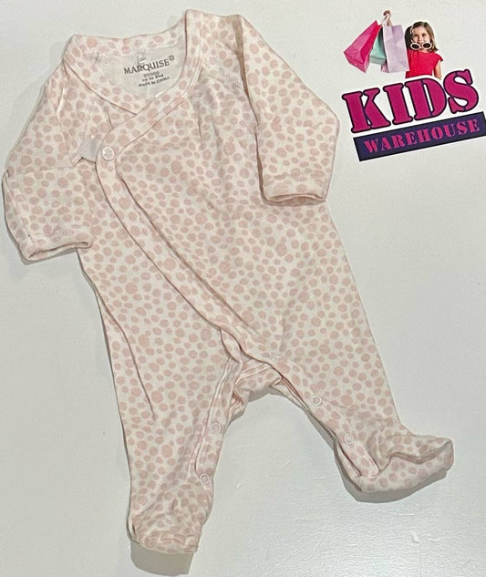 Premmie Marquise White & Pink Jumpsuit Size 00000