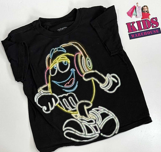 M&Ms Black Top With Yellow M&M Print Size 4