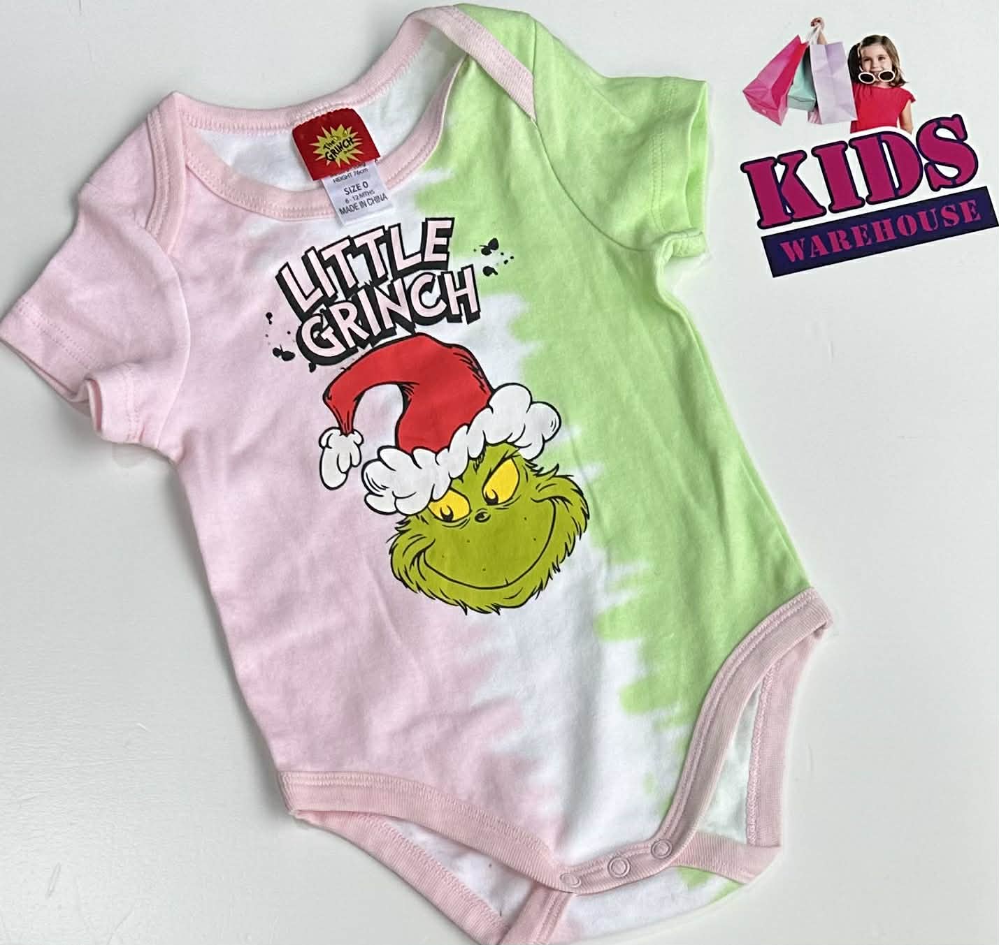 The Grinch Dr. Suess Pink & Green Bodysuit Size 0
