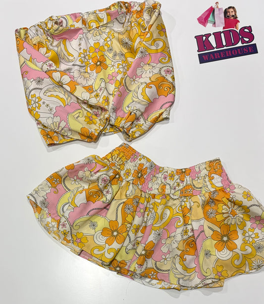 I Love Girls Wear Yellow, Floral Print 2 Piece Set Size 5