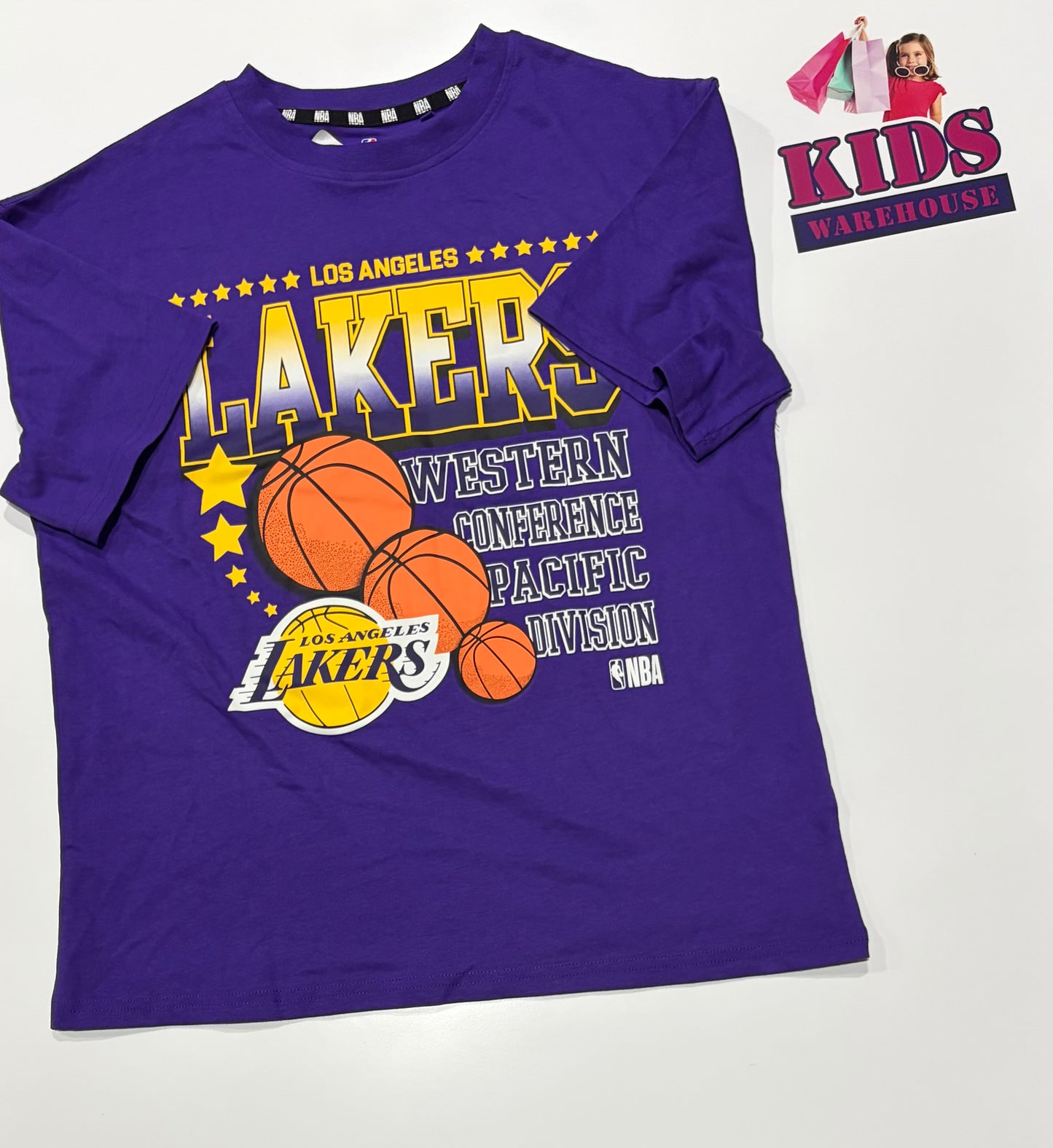 NBA Purple Lakers Print Top Size 12