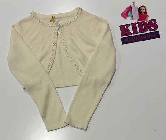 John Lewis Cream Cropped Cardigan Size 7