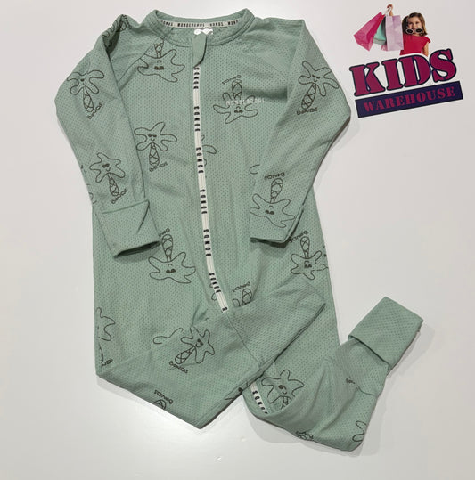 Bonds Green, Black Palm Tree Print Wondercool Size 2