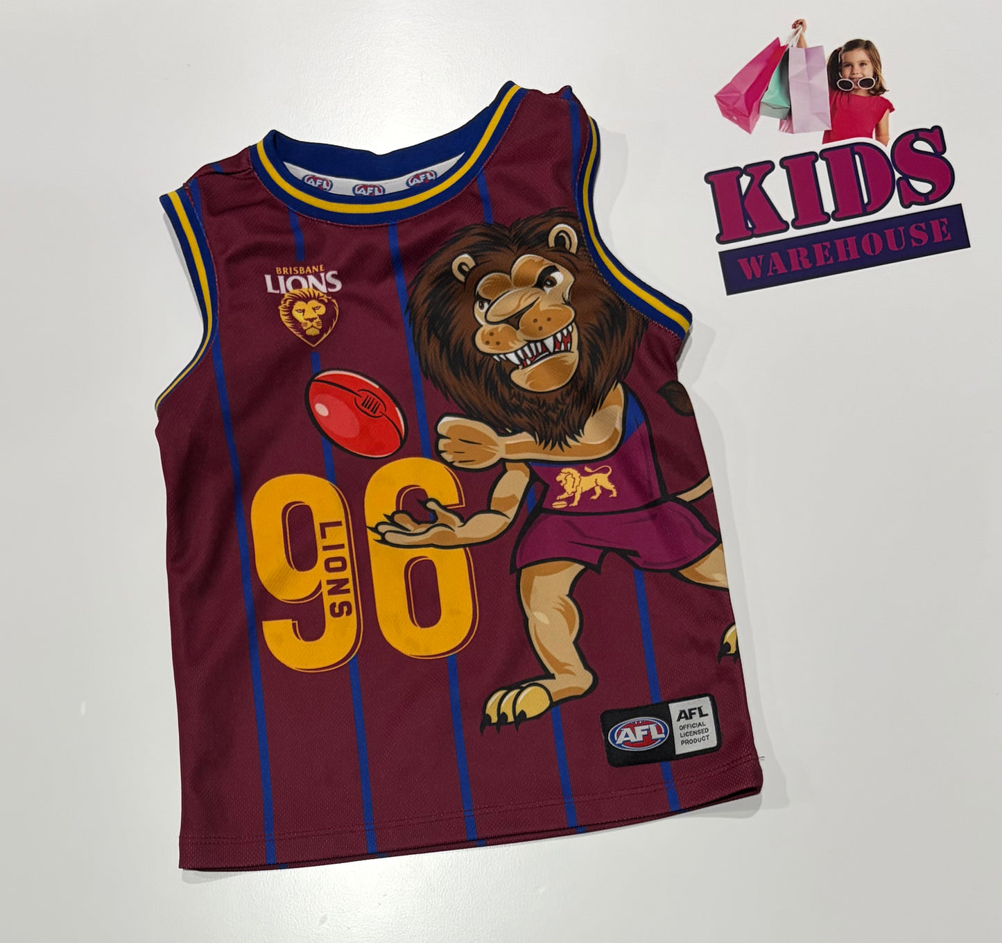 AFL Brisbane Guernsey Size 3