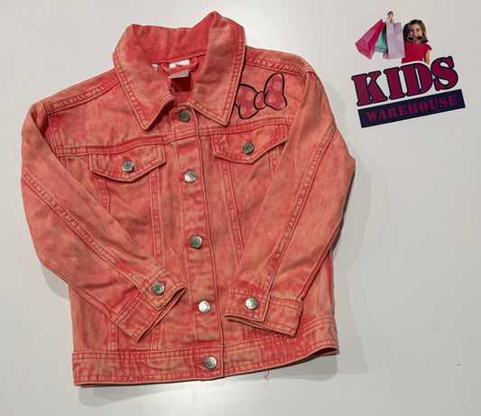 Disney Pink Denim, Minnie Mouse Print Jacket Size 5