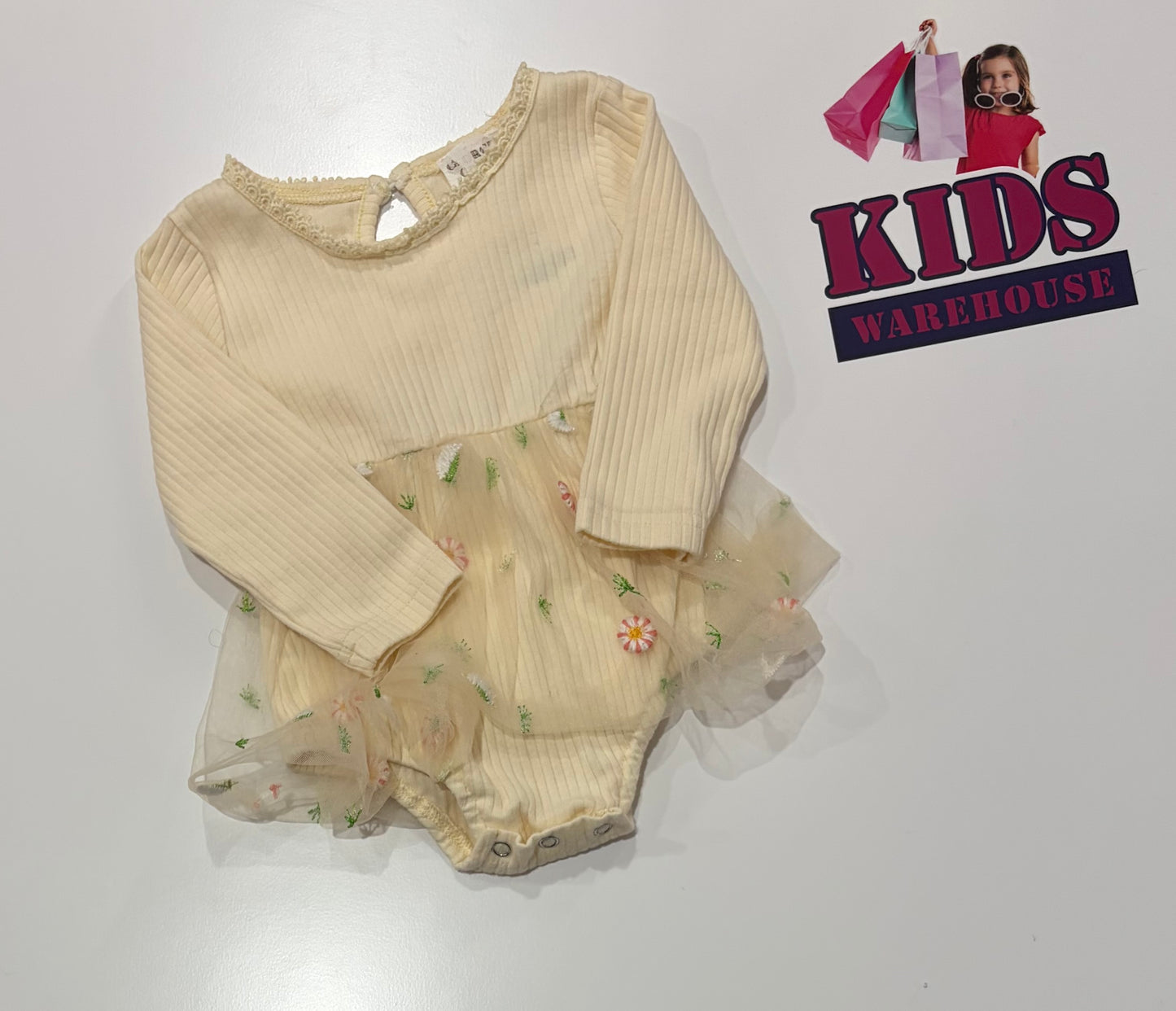 Cream Skirted Bodysuit Size 00