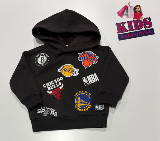 NBA Black, NBA Teams Print Hoodie Size 1
