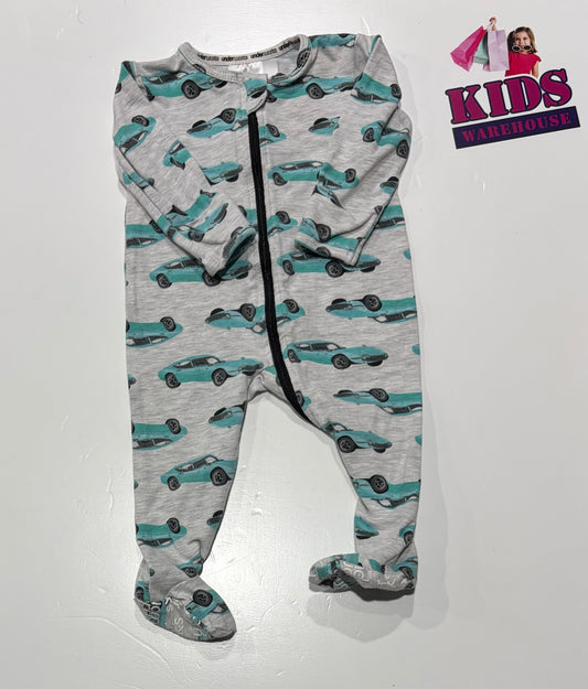 Underworks Grey, Blue Car Print Jumpsuit Size 00