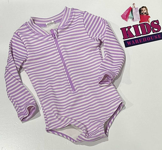 Cotton On Purple & White Swimming Bodysuit Size 00