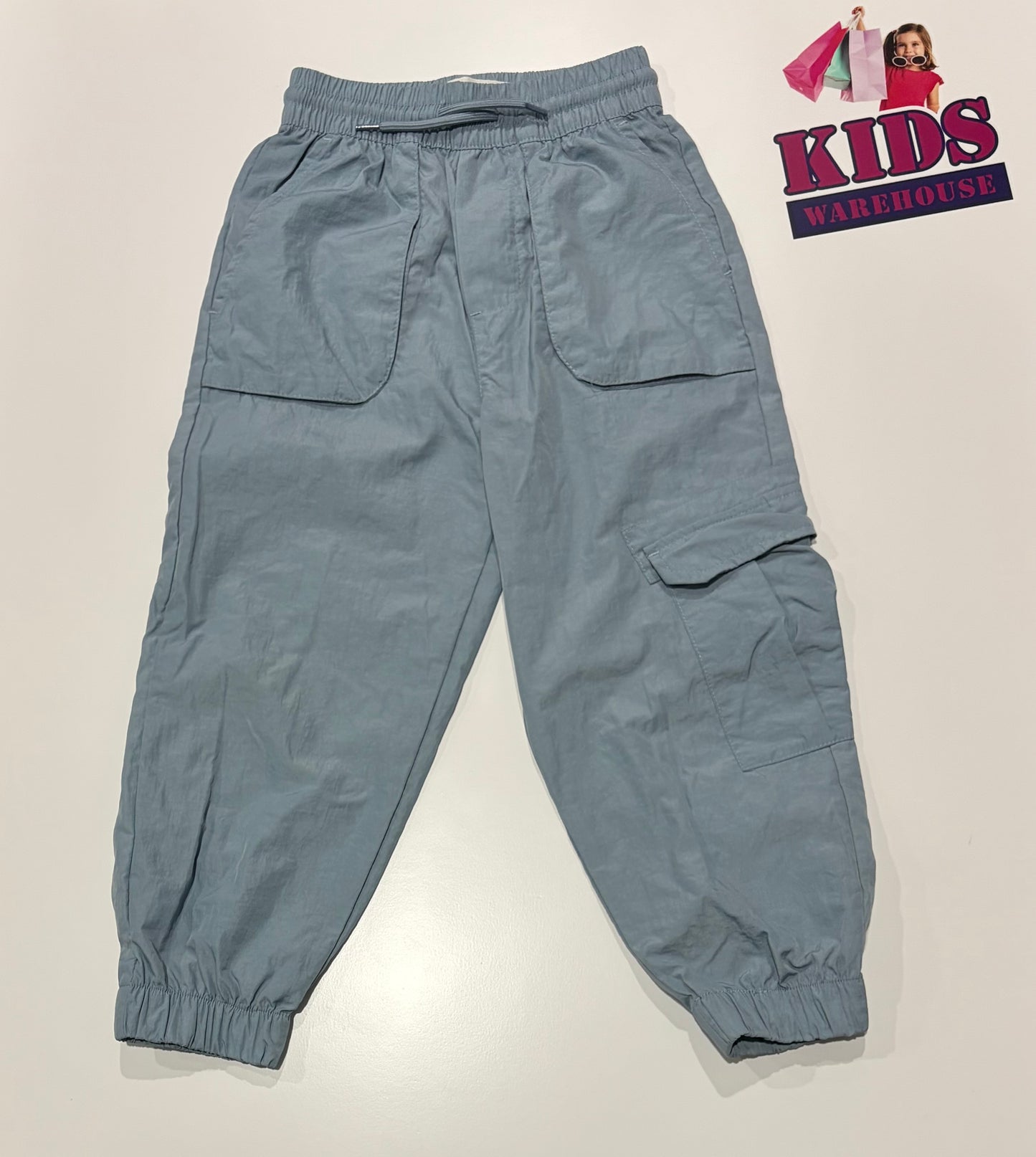 Cotton On Light Blue Parachute Cargo Pants Size 4