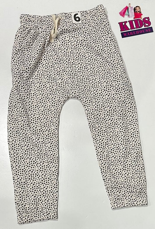 New Cotton On White Pants With Black Dot Pattern Size 6