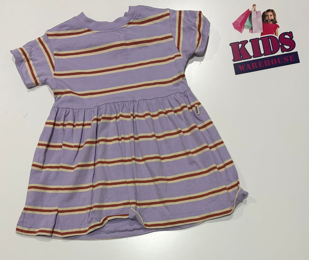 Bonds Purple, Brown Stripe Dress Size 2