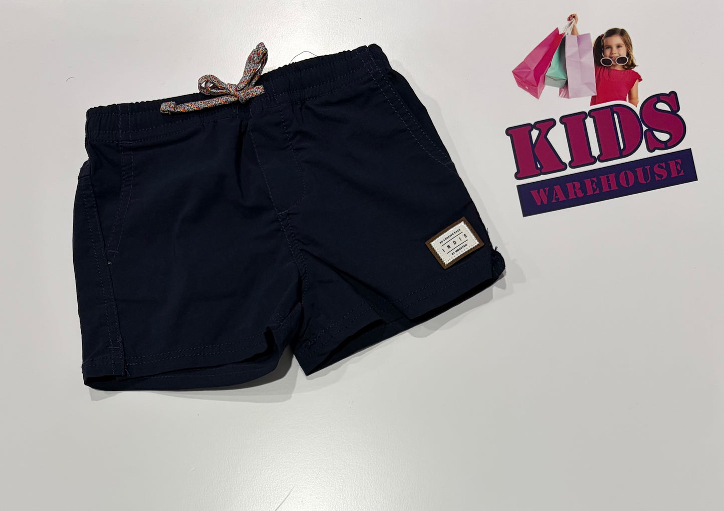 Industrie Navy Blue Swim Shorts Size 0