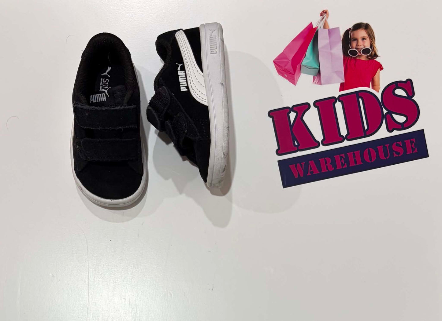 Puma Black, White Runners Size US4/UK3 (Toddler)