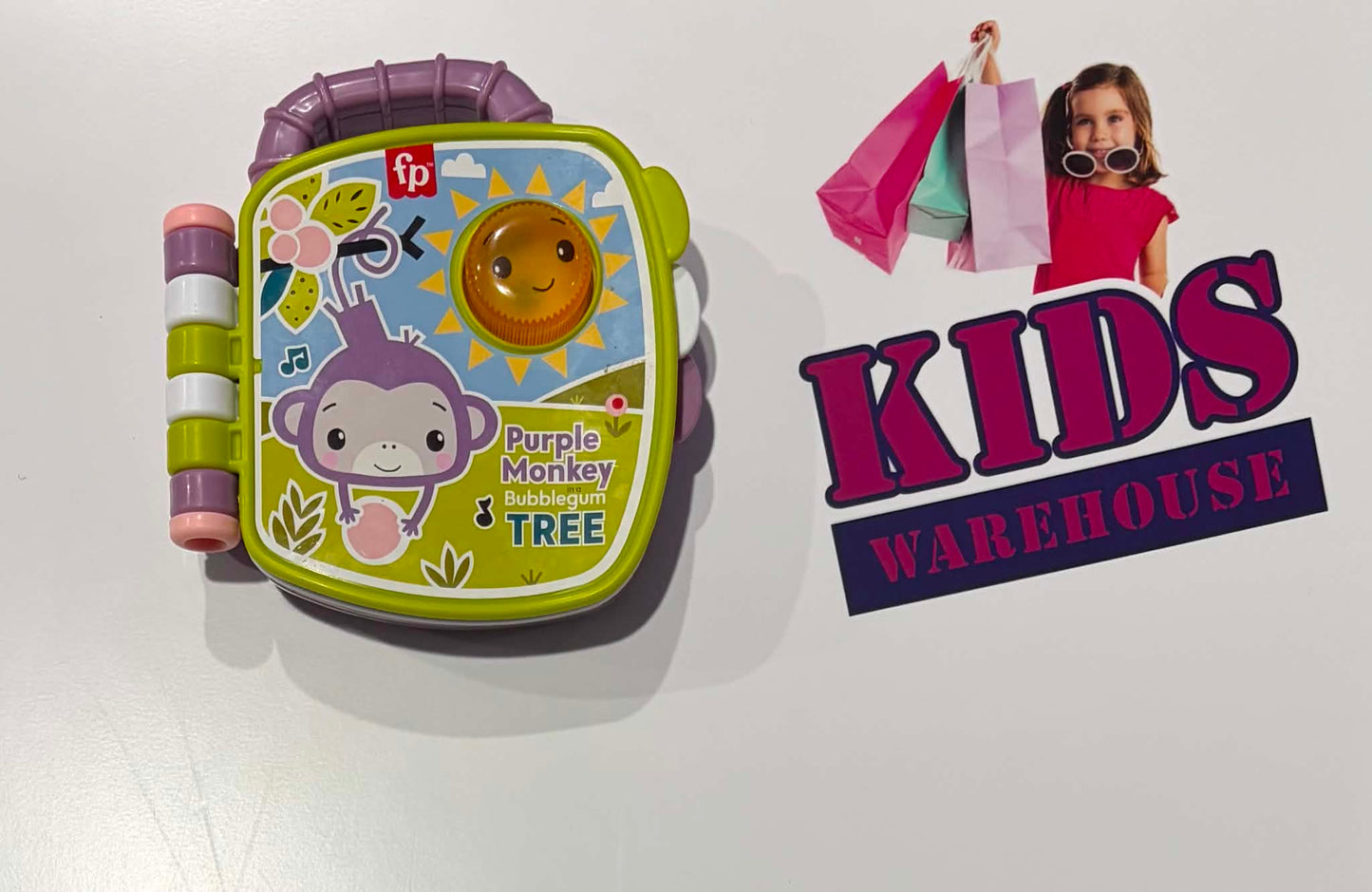Fisher-Price 'Purple Monkey In A Bubblegum Tree' Read Along Book (Tested)