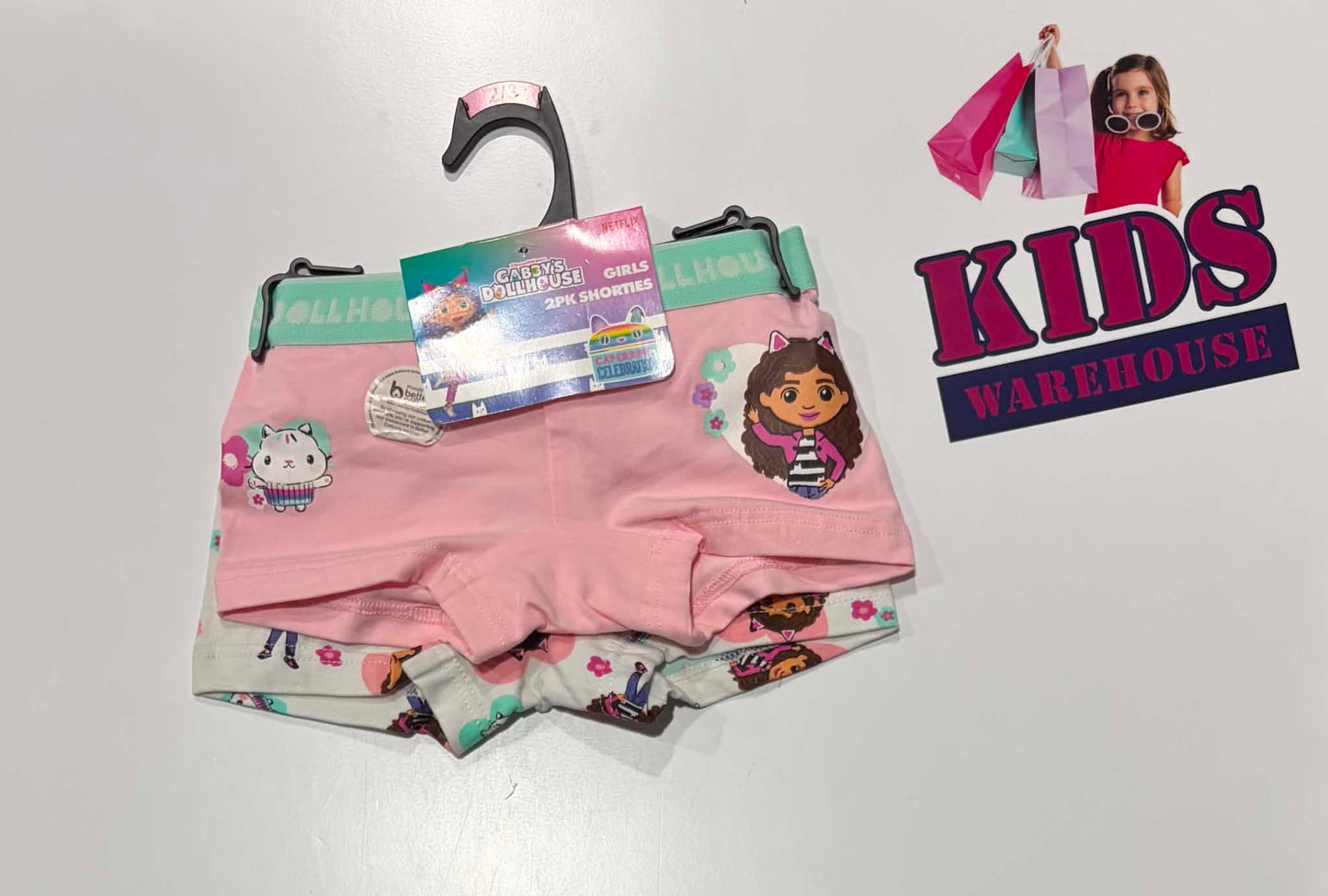 Not Used Gabby's Dollhouse 2 Pack Shorties Size 2/3