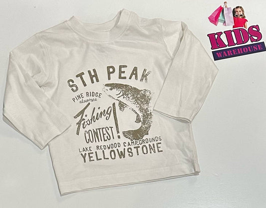 Target Yellowstone White Long Sleeve Top Size 1