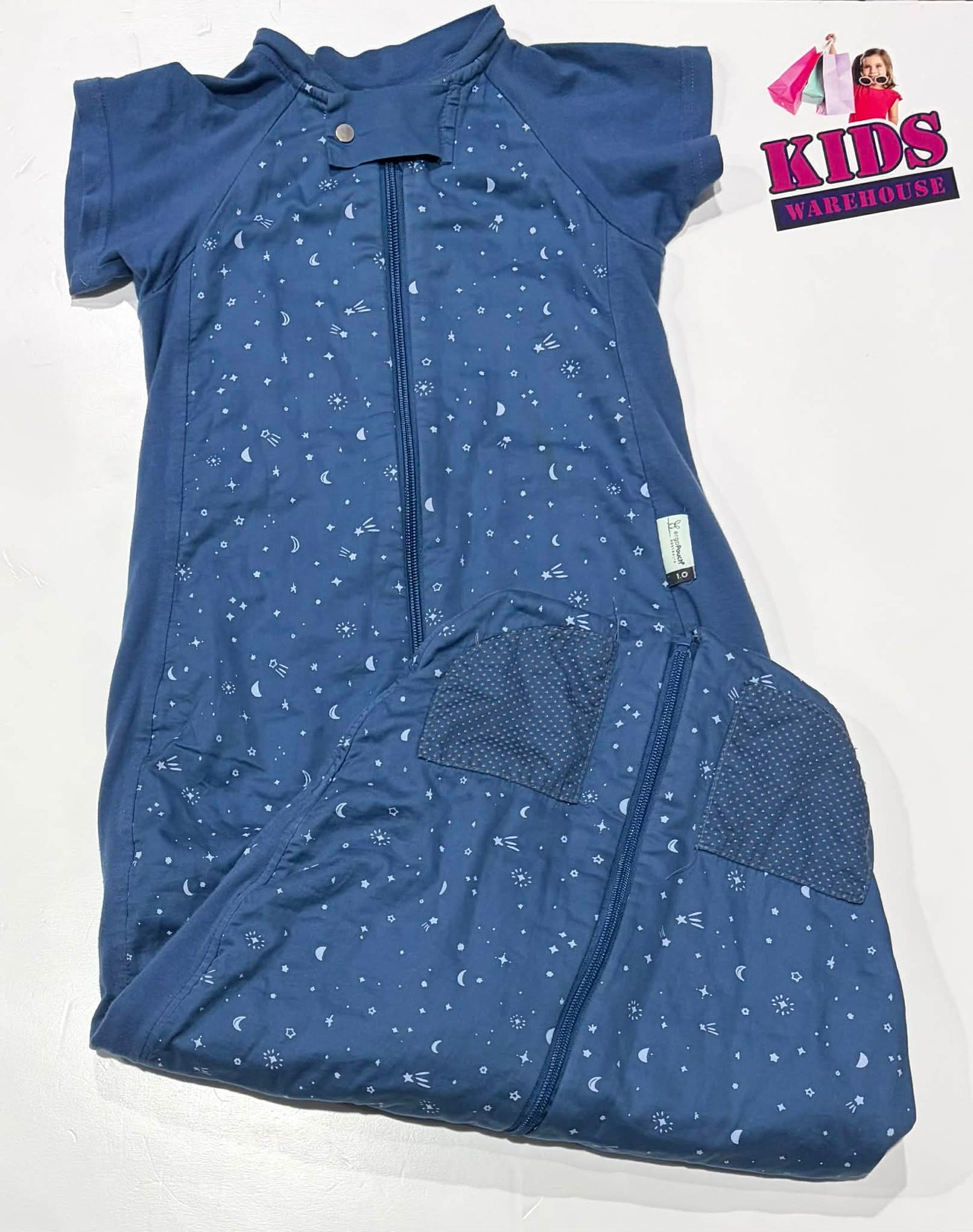Ergo Pouch Australia Blue, Star & Moon Print Size 2-4 TOG 1.0