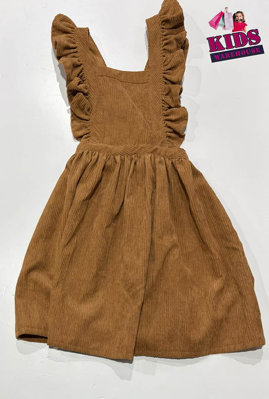 Gem Look Brown Soft Corduroy Dress Size 6