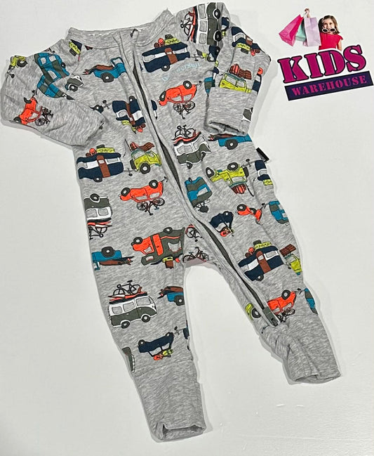 Bonds Grey Wondersuit With Car Pattern Size 000