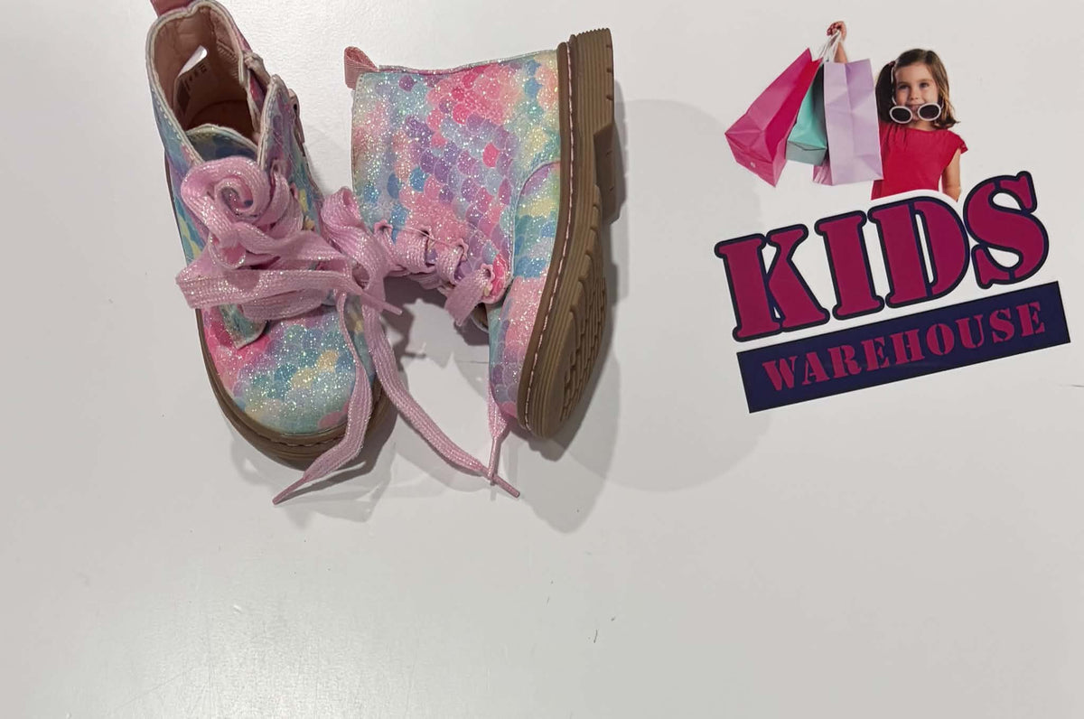 Vybe Junior Colourful Mermaid Boots Size 4 (Child/Toddler)