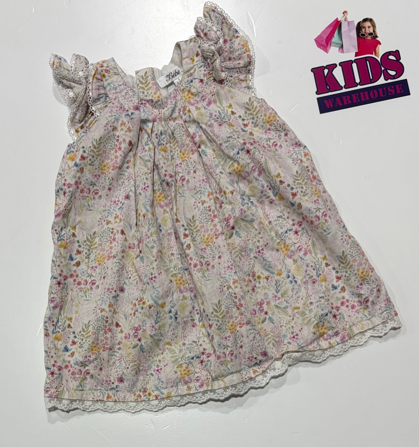 Bebe White, Floral Print Dress Size 0