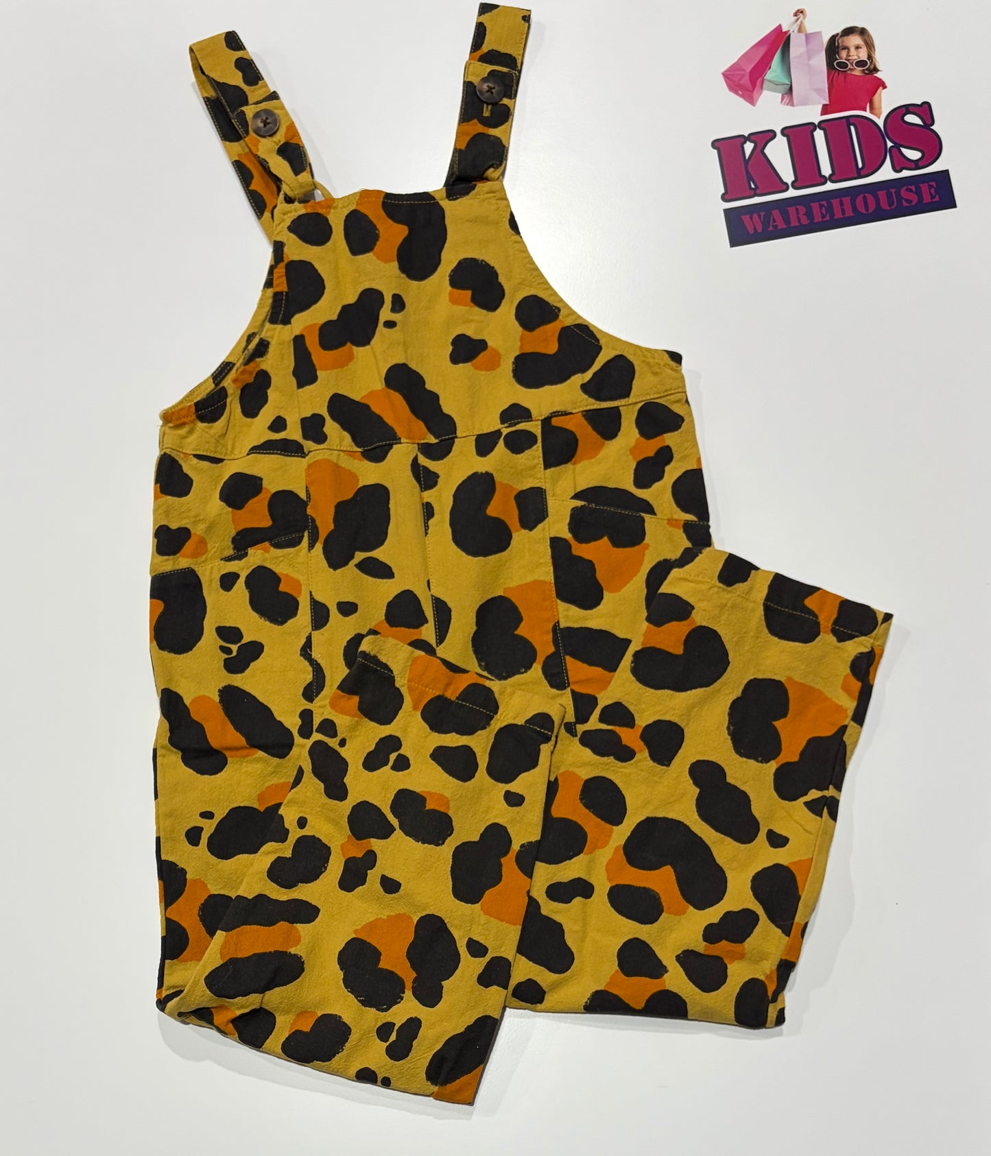 Cotton On Yellow Leopard Print Playsuit Size 5