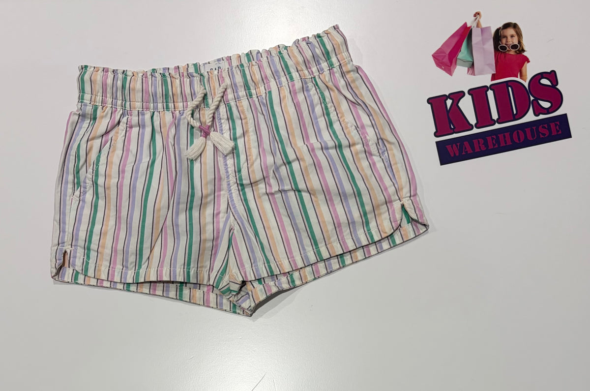 Gap White, Green, Pink Stripe Shorts Size 6