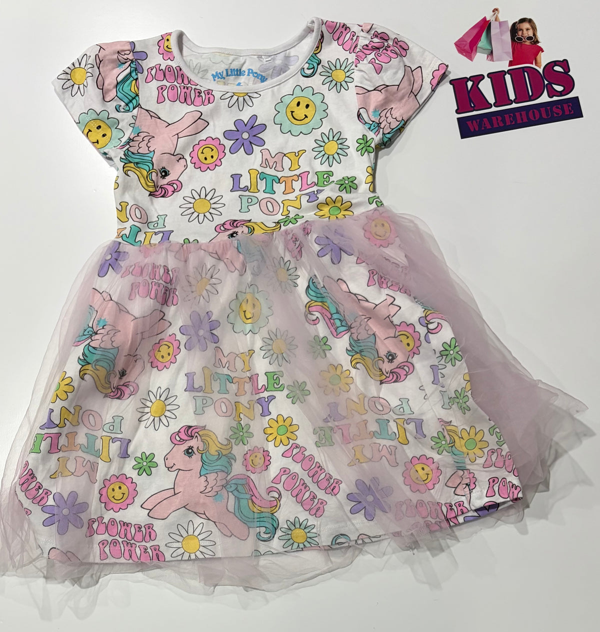 My Little Pony White, Pony's, Floral Print Dress Dress Size 6