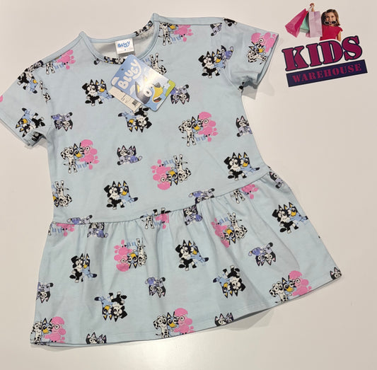 Not Used Bluey Blue, Characters Print Dress Size 4