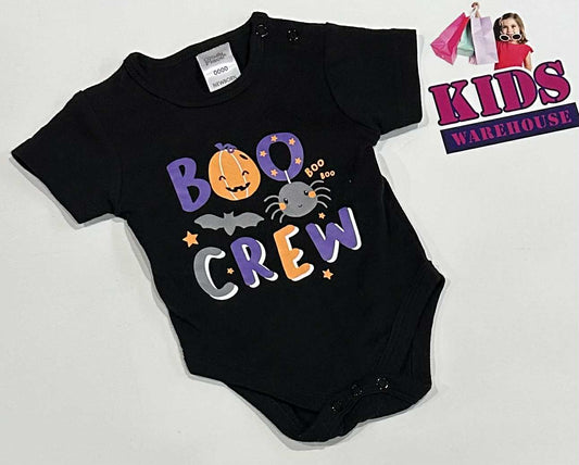 Ollies Place Black Bodysuit With “Boo Crew” Print Size 0000