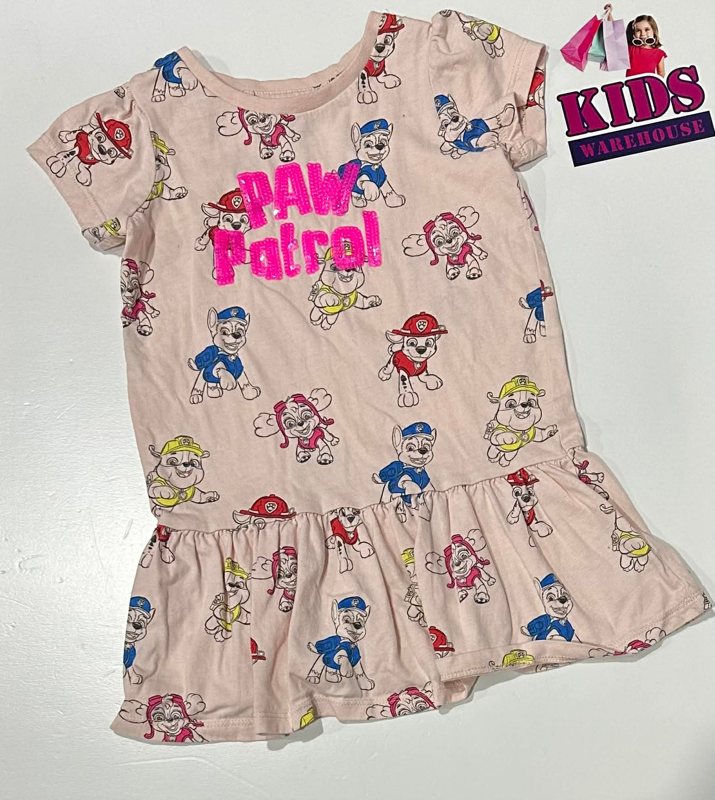 Paw Patrol Nickelodeon Pink Dress Size 3