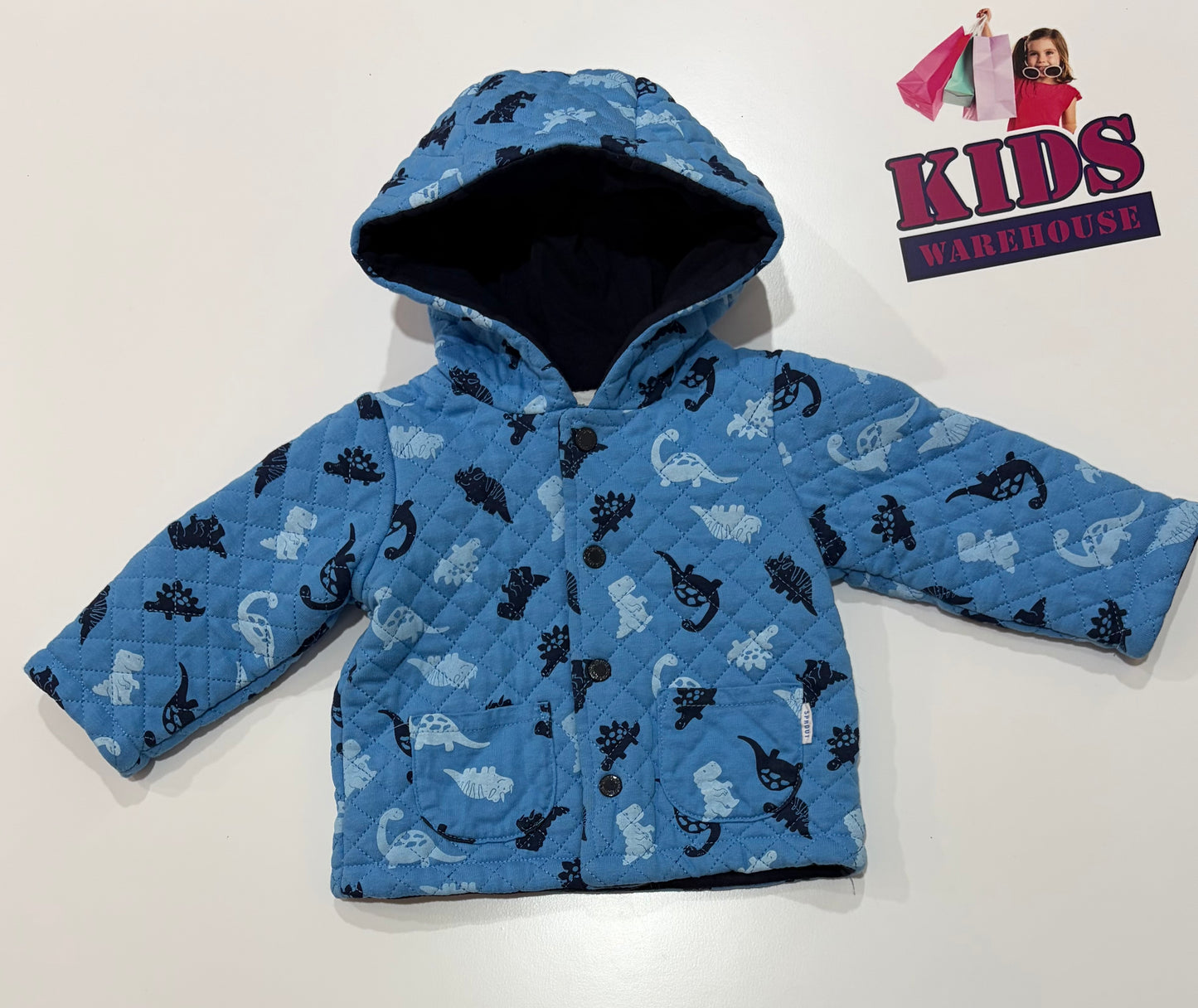 Sprout Blue, Dinosaur Print Thick Jacket Size 00