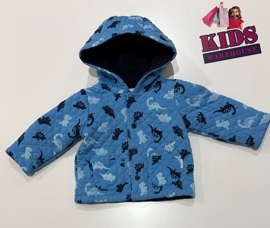 Sprout Blue, Dinosaur Print Thick Jacket Size 00