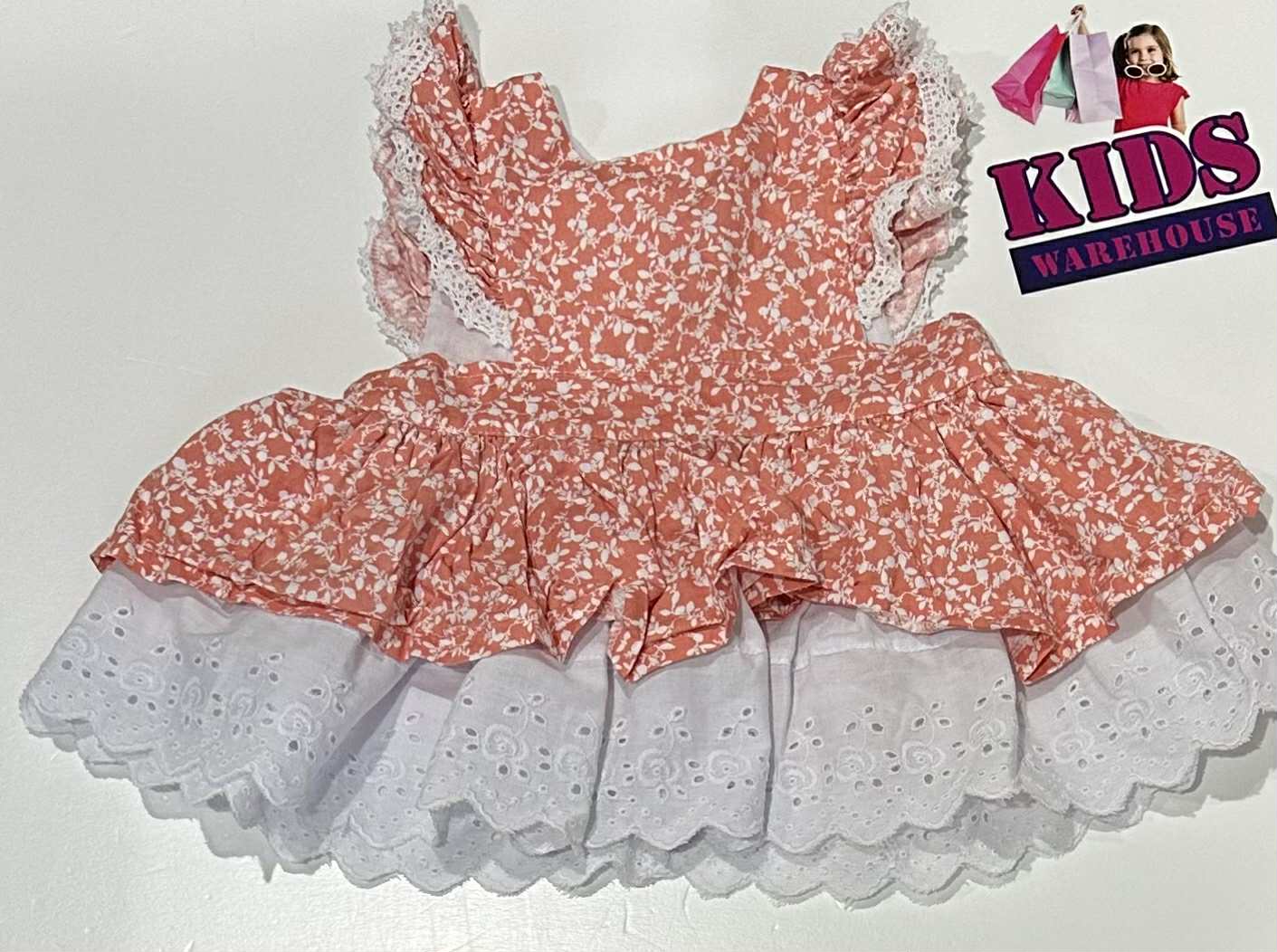 Bebe Pink & White Dress With Flower Pattern Size 00