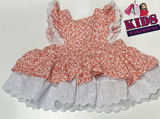 Bebe Pink & White Dress With Flower Pattern Size 00