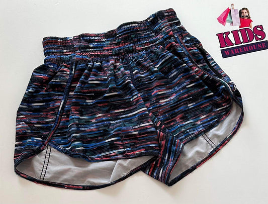 Blue, Pink, White & Black Line Shorts Size 12