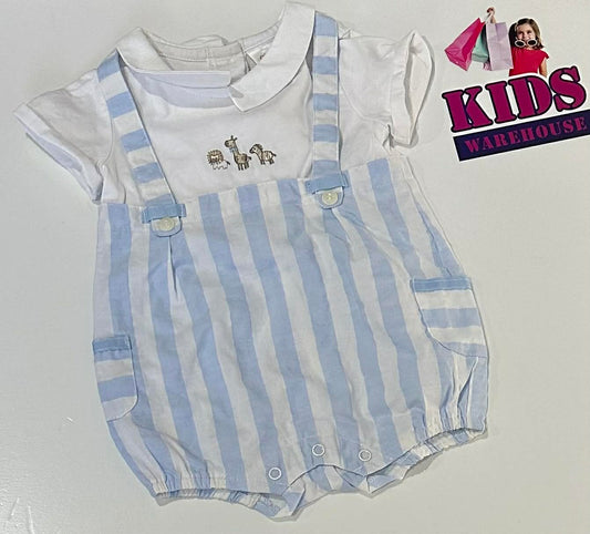 Ollies Place White & Blue 2 Piece Set Size 000