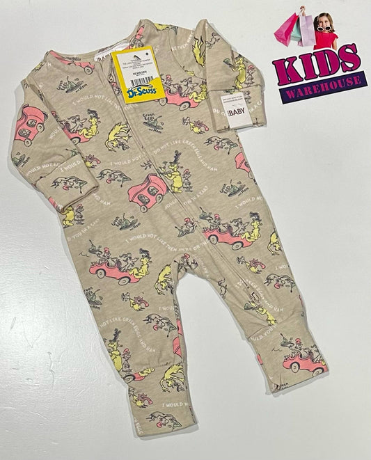 Cotton On Beige Dr. Seuss Pattern Jumpsuit Size 0000