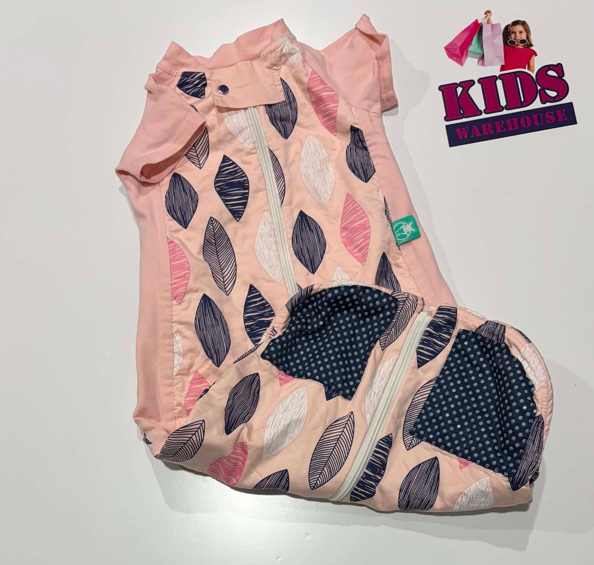 ErgoPouch Australia Pink, Multicoloured Leaf Print Size 2-12 Months TOG 3.5